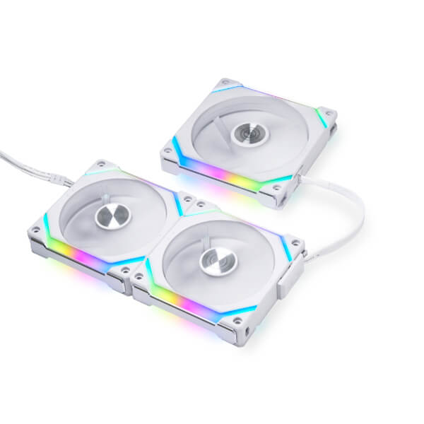 Lian Li UNI Fan SL V2 ARGB 120mm White Cabinet Fan, Triple Pack